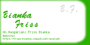 bianka friss business card